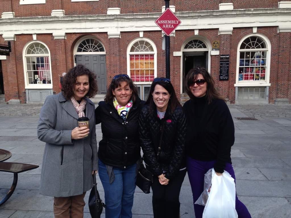 Living LFS in the making: (L-R) Ann Ramer, Jen Mallory, DeAnn Mooney, Trishia Shelly-Stephens in Boston, 2013. 