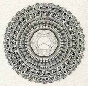 Mandala in progress by Inge Vandormael (sold)